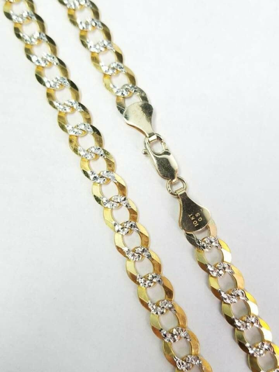Pre-owned Miami Cuban Real 10k Yellow Gold Cuban Link Chain Necklace Diamond Cut 24' 9mm Flat