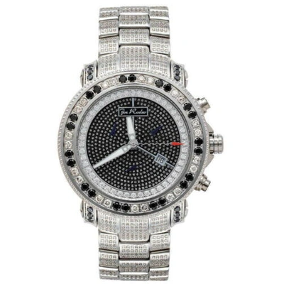 Pre-owned Joe Rodeo Men's Diamond Watch  Junior Jju44 13.25 Ct Illusion Dial In White ; Black