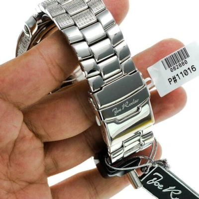 Pre-owned Joe Rodeo Men's Diamond Watch  Junior Jju44 13.25 Ct Illusion Dial In White ; Black