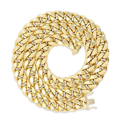 Pre-owned Nuragold 10k Yellow Gold 13mm Mens Miami Cuban Link Italian Chain Bracelet Box Clasp 8.5"
