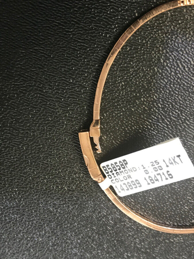 Pre-owned Morris 1.25 Carat Natural Diamond Flexible Bracelet Si 14k Rose Gold 7''