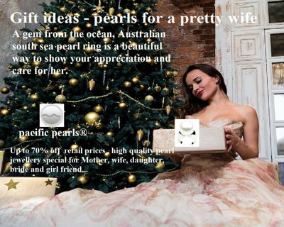 Pre-owned Pearls 12mm Pacific ® Australia South Sea White Pearl Rings Best Gifts For Sister