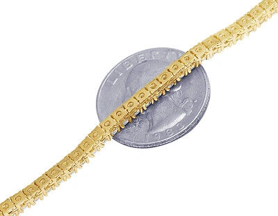 Pre-owned Jewelry Unlimited 8 Pointer 10 3/4 Ct Real Diamond 4 Prong Set Tennis Chain Necklace 10k Gold 3... In G-h