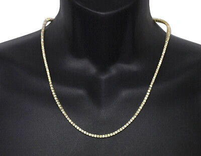 Pre-owned Jewelry Unlimited 8 Pointer 10 3/4 Ct Real Diamond 4 Prong Set Tennis Chain Necklace 10k Gold 3... In G-h