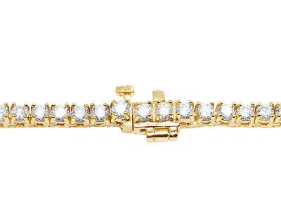 Pre-owned Jewelry Unlimited 8 Pointer 10 3/4 Ct Real Diamond 4 Prong Set Tennis Chain Necklace 10k Gold 3... In G-h