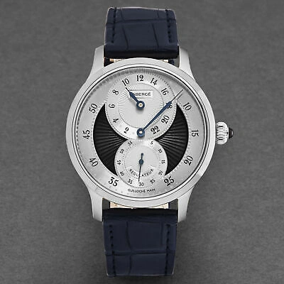 Pre-owned Fabergé Faberge Men's 'agathon' Regulateur Silver/grey Enamel Dial Manual Wind Fab-216