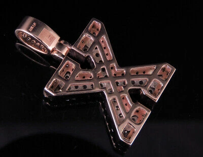 Pre-owned Jewelry Unlimited Custom Letter X Initial Diamond 3d Pendant Charm 10k Two Tone Gold 1.7 Ct 1.5" In G-h