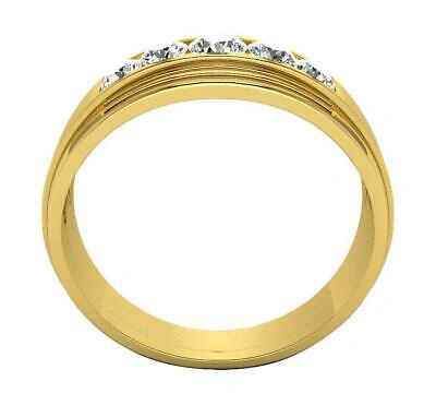 Pre-owned I1 G I1 Natural Round Diamond 1.10 Ct 14k White Gold Men's Engagement Ring 8.50 Mm