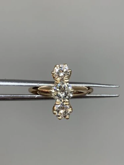Pre-owned Navid Jewelry Inc 1.35 Carat Round Diamond Natural Cocktail Ring 14k Yellow Gold