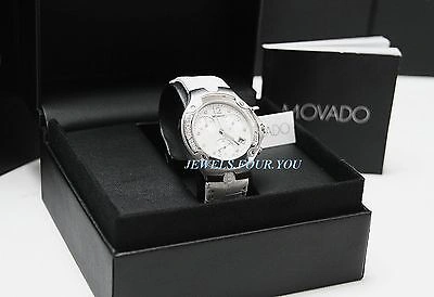 Pre-owned Movado Swiss Diamond Chronograph Quartz Watch 84c51892 Alligator Box $3850 1