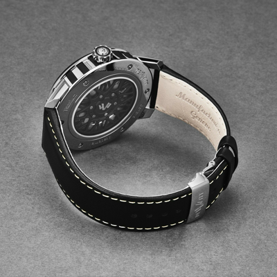 Pre-owned Dewitt Men's 'academia Slide' Black Dial Black Titanium Bezel Ac.sld.004 Rpb