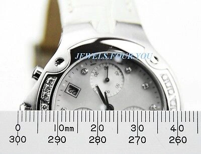 Pre-owned Movado Swiss Diamond Chronograph Quartz Watch 84c51892 Alligator Box $3850 1