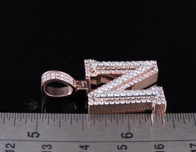 Pre-owned Jewelry Unlimited Custom Letter N Initial 3d Diamond Pendant Charm 10k Two Tone Gold 1 3/4 Ct 1.5" In G-h