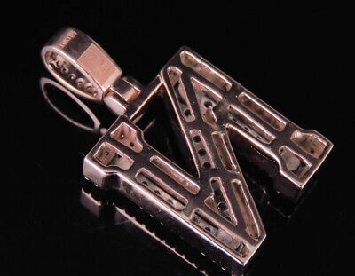 Pre-owned Jewelry Unlimited Custom Letter N Initial 3d Diamond Pendant Charm 10k Two Tone Gold 1 3/4 Ct 1.5" In G-h
