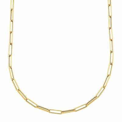 Pre-owned Welry Oval Paperclip Chain Necklace In 14k Yellow Gold, 18"
