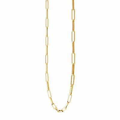 Pre-owned Welry Oval Paperclip Chain Necklace In 14k Yellow Gold, 18"