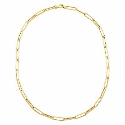 Pre-owned Welry Oval Paperclip Chain Necklace In 14k Yellow Gold, 18"
