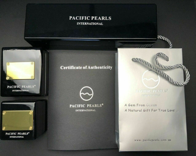 Pre-owned Pacific Pearls® Genuine 13mm  Tahitian Black Pearl Rings Birthday Gift For Sister