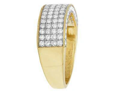 Pre-owned Jewelry Unlimited 10k Yellow Gold Unisex 3d 1.6ct Diamond Wedding Band Ring