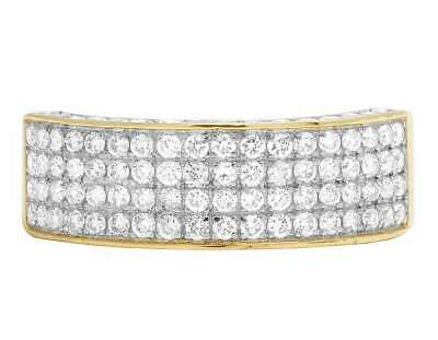 Pre-owned Jewelry Unlimited 10k Yellow Gold Unisex 3d 1.6ct Diamond Wedding Band Ring