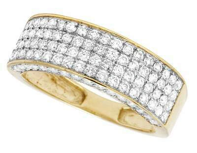 Pre-owned Jewelry Unlimited 10k Yellow Gold Unisex 3d 1.6ct Diamond Wedding Band Ring