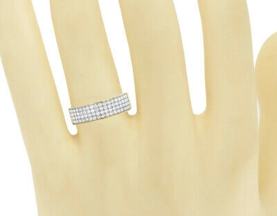 Pre-owned Jewelry Unlimited 10k Yellow Gold Unisex 3d 1.6ct Diamond Wedding Band Ring