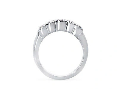 Pre-owned Jewelwesell 2.00ct Diamond Wedding Band Ring 10k White Gold Round Cut Channel Setting I Si2