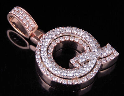 Pre-owned Jewelry Unlimited Custom Letter Q Initial 3d Diamond Pendant Charm 10k Two Tone Gold 1 1/2 Ct 1.5" In G-h