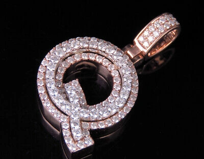 Pre-owned Jewelry Unlimited Custom Letter Q Initial 3d Diamond Pendant Charm 10k Two Tone Gold 1 1/2 Ct 1.5" In G-h