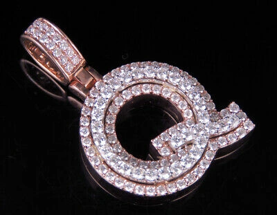 Pre-owned Jewelry Unlimited Custom Letter Q Initial 3d Diamond Pendant Charm 10k Two Tone Gold 1 1/2 Ct 1.5" In G-h