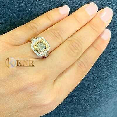 Pre-owned Knr 14k Rose Gold Cushion Cut Smoky Topaz And Diamonds Engagement Ring Halo 4.70ctw In Brown