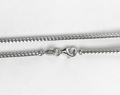 Pre-owned Gd Diamond 2mm 24" 15 Gm Solid 14k Gold White Women's Men's Franco Necklace Chain Polished