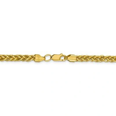 Pre-owned Superdealsforeverything Real 14kt 4.65mm Semi-solid 3-wire Wheat Chain; 26 Inch In Yellow