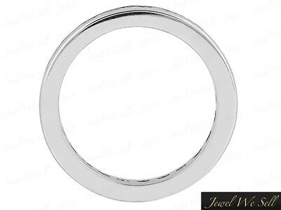 Pre-owned Jewelwesell 1.30ct Round Diamond Classic Channel Set Eternity Wedding Band Ring Platinum Si1 In White