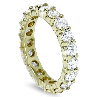 Pre-owned Limor 3ct Diamond Eternity Ring 14k Yellow Gold In K-l