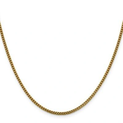 Pre-owned Skyjewelers Real 14kt Yellow Gold 2mm Franco Chain; 24 Inch; Lobster Clasp