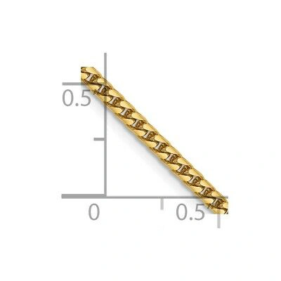 Pre-owned Skyjewelers Real 14kt Yellow Gold 2mm Franco Chain; 24 Inch; Lobster Clasp