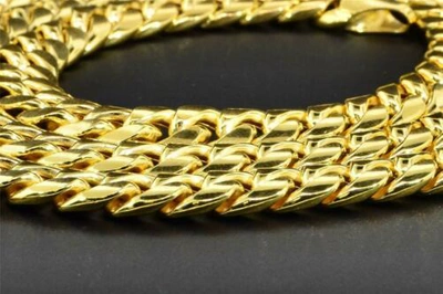 Pre-owned Jfl Diamonds & Timepieces 10k Yellow Gold Miami Cuban Semi Hollow 9mm Wide Chain 36" Necklace