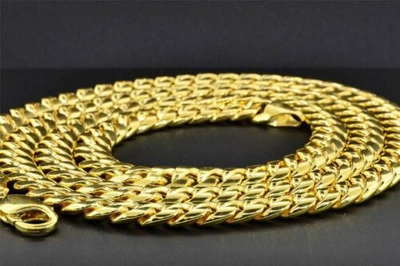 Pre-owned Jfl Diamonds & Timepieces 10k Yellow Gold Miami Cuban Semi Hollow 9mm Wide Chain 36" Necklace