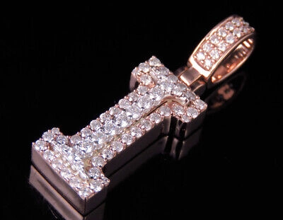 Pre-owned Jewelry Unlimited Custom 3d Letter I Initial Diamond Pendant Charm 10k Two Tone Gold 1.15 Ct 1.5" In G-h