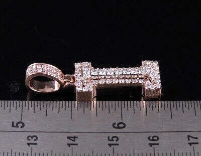 Pre-owned Jewelry Unlimited Custom 3d Letter I Initial Diamond Pendant Charm 10k Two Tone Gold 1.15 Ct 1.5" In G-h