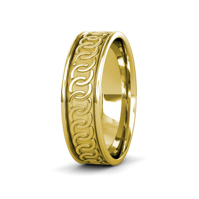 Pre-owned Trijewels High Polish 6.00 Mm Unisex Celtic Wedding Band 14k Yellow Gold Jp : 113028