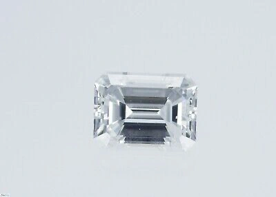 Pre-owned Kgm Diamonds Emerald Diamond Pendant Necklace 0.5-0.6ct F Vs2 Gia Solitaire 14k White Gold In White/colorless