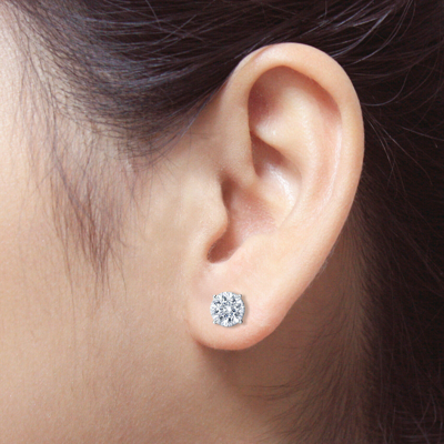 Pre-owned Diamondstudscom 2 Carat Tw Lab Grown Diamond Stud Earrings In 14k White Gold (i-j Vs1-vs2)