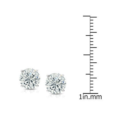Pre-owned Diamondstudscom 2 Carat Tw Lab Grown Diamond Stud Earrings In 14k White Gold (i-j Vs1-vs2)