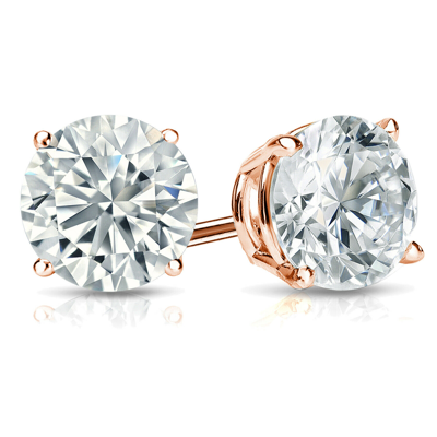 Pre-owned Diamondstudscom 2 Carat Tw Lab Grown Diamond Stud Earrings In 14k White Gold (i-j Vs1-vs2)
