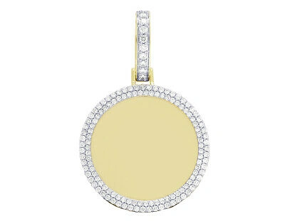 Pre-owned Jewelry Unlimited 10k Gold 1.24ct Real Diamond Memory Frame Pendant 1.5" In G-h