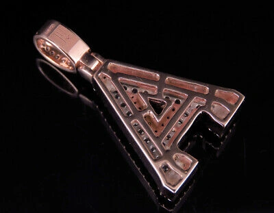 Pre-owned Jewelry Unlimited Custom 3d Letter A Initial Diamond Pendant Charm 10k Two Tone Gold 1.55 Ct 1.5" In G-h