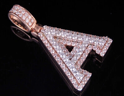 Pre-owned Jewelry Unlimited Custom 3d Letter A Initial Diamond Pendant Charm 10k Two Tone Gold 1.55 Ct 1.5" In G-h