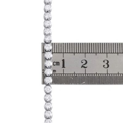Pre-owned Jfl Diamonds & Timepieces 10k White Gold Round Cut Diamond 4-prong Tennis Link Bracelet 7" | 3.75mm | 4 Ct